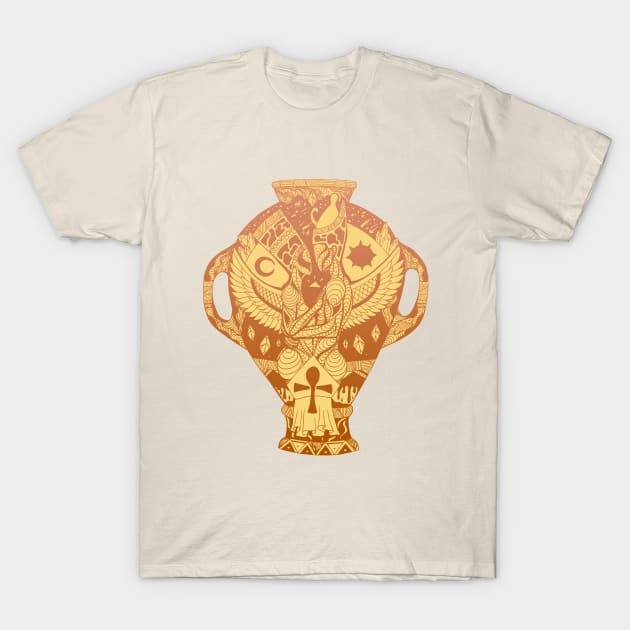 Terracotta Divine Lovers Amphora T-Shirt by kenallouis